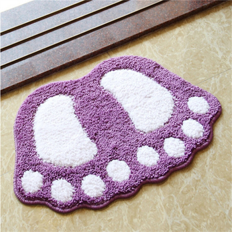 Tapis antidérapant Doux et Absorbant en Forme de Pied pour Chambre et Salle de Bain, Taille : 40x60cm