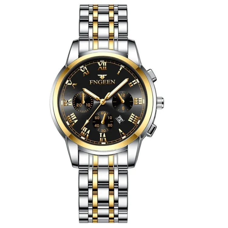 Montre quartz pour femme FNGEEN 4006, mode, affichage lumineux de la date, cadran or bleu, cadran or noir, cadran or doré, cadran or blanc, cadran acier blanc bleu, cadran acier blanc vert, cadran acier blanc noir, cadran acier blanc blanc