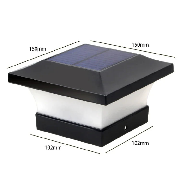 Solar LED Waterproof Outdoor Column Light Courtyard Lighting Lamp, Warm Light, White Light
