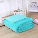 Couverture en flanelle unie en polaire corail, super douce, couvre-lit à carreaux, housse de canapé, draps d'hiver chauds, facile à laver, couverture en fausse fourrure, 70x100cm, 200x230cm