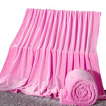 Couverture en flanelle unie en polaire corail, super douce, couvre-lit à carreaux, housse de canapé, draps d'hiver chauds, facile à laver, couverture en fausse fourrure, 70x100cm, 200x230cm