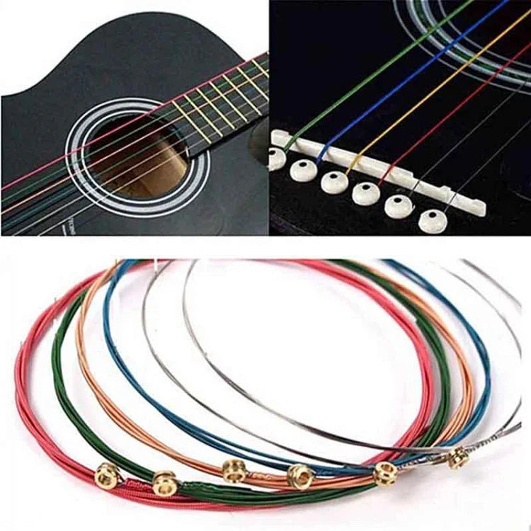 Cordes de guitare EA multicolores 6 en 1, Cordes de guitare EA