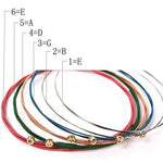 Cordes de guitare EA multicolores 6 en 1, Cordes de guitare EA