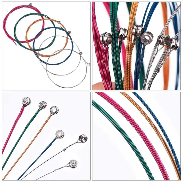 Cordes de guitare EA multicolores 6 en 1, Cordes de guitare EA