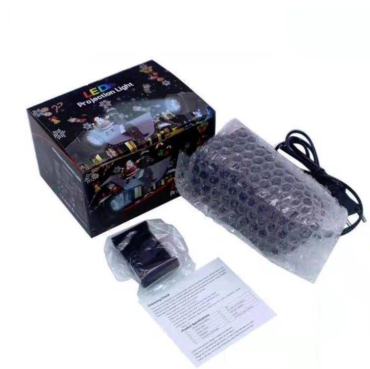 Lampe de projection motif flocon de neige de Noël éclairage de scène LED 8W, prise US, prise EU