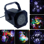 Lampe de projection motif flocon de neige de Noël éclairage de scène LED 8W, prise US, prise EU