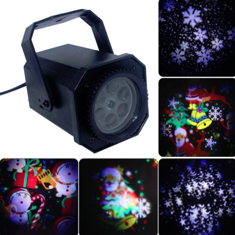 Lampe de projection motif flocon de neige de Noël éclairage de scène LED 8W, prise US, prise EU