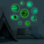 Stickers Muraux Fluorescents Système Solaire Planète Murale E pour Chambre