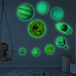 Stickers Muraux Fluorescents Système Solaire Planète Murale E pour Chambre