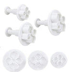 Lot de 2 moules en silicone pour glaçage de gâteaux en forme d'hortensia, 3 pièces