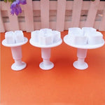Lot de 2 moules en silicone pour glaçage de gâteaux en forme d'hortensia, 3 pièces