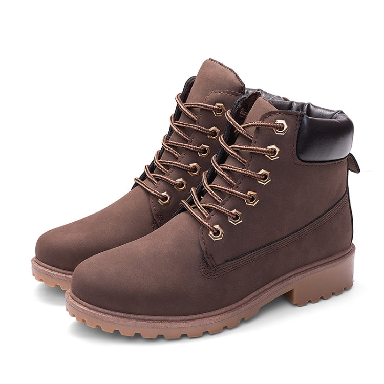 Bottes Martin décontractées couple à tête large chaudes, tailles 38, 39, 40, 41, 42, 43