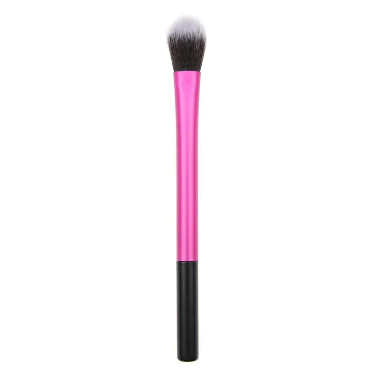 Pinceau de maquillage en tube d'aluminium rose, surligneur, pinceau à paupières