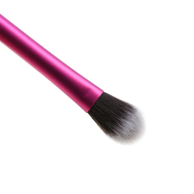 Pinceau de maquillage en tube d'aluminium rose, surligneur, pinceau à paupières