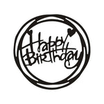 Pochoir rond Joyeux Anniversaire pour couteau, bricolage, album clip, fabrication de cartes de vœux, forme ronde Joyeux Anniversaire