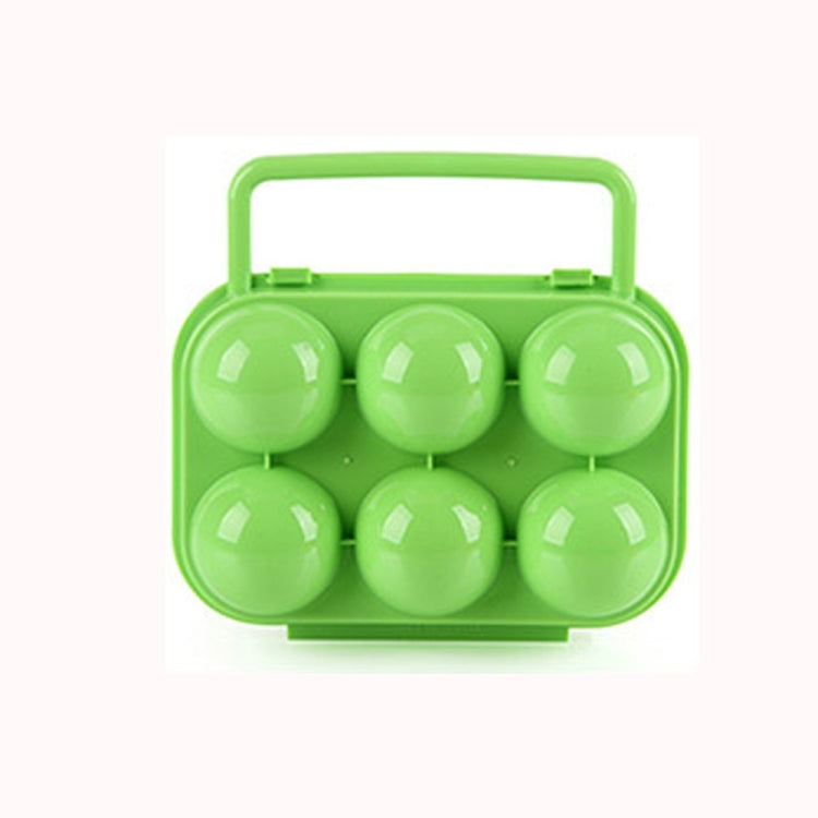 Boîte de rangement portable en plastique pour 6 œufs avec poignée, 6 œufs verts, 6 œufs orange, 6 œufs bleus