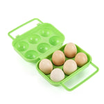 Boîte de rangement portable en plastique pour 6 œufs avec poignée, 6 œufs verts, 6 œufs orange, 6 œufs bleus