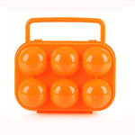 Boîte de rangement portable en plastique pour 6 œufs avec poignée, 6 œufs verts, 6 œufs orange, 6 œufs bleus