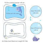 Tapis de jeu aquatique gonflable pour bébé, coussin de prostration, bleu clair 66*50cm, blanc 60*50cm, bleu 60*50cm