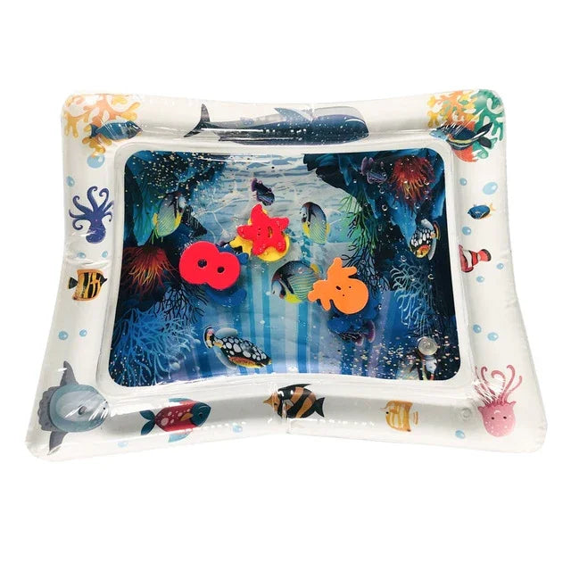Tapis de jeu aquatique gonflable pour bébé, coussin de prostration, bleu clair 66*50cm, blanc 60*50cm, bleu 60*50cm