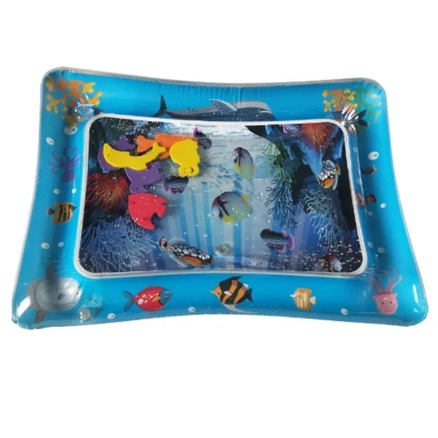 Tapis de jeu aquatique gonflable pour bébé, coussin de prostration, bleu clair 66*50cm, blanc 60*50cm, bleu 60*50cm