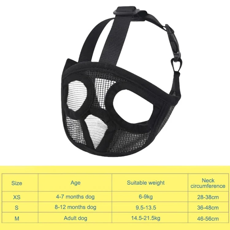 Masque de protection buccale pour bouledogue, accessoire pour animaux de compagnie, version intégrale en filet, tailles XXS, XS, S, M, L