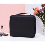 Trousse de Toilette Grande Capacité Simple, Trousse de Voyage Étanche Portable, Pochette Maquillage avec Filet Intérieur et Poches
