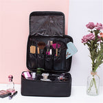 Trousse de Toilette Grande Capacité Simple, Trousse de Voyage Étanche Portable, Pochette Maquillage avec Filet Intérieur et Poches