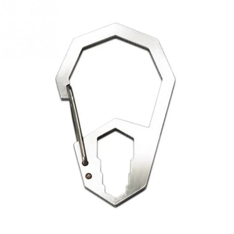 Outil EDC camping extérieur clé hexagonale mousqueton en acier inoxydable boucle d'escalade multifonction porte-clés boucle de suspension