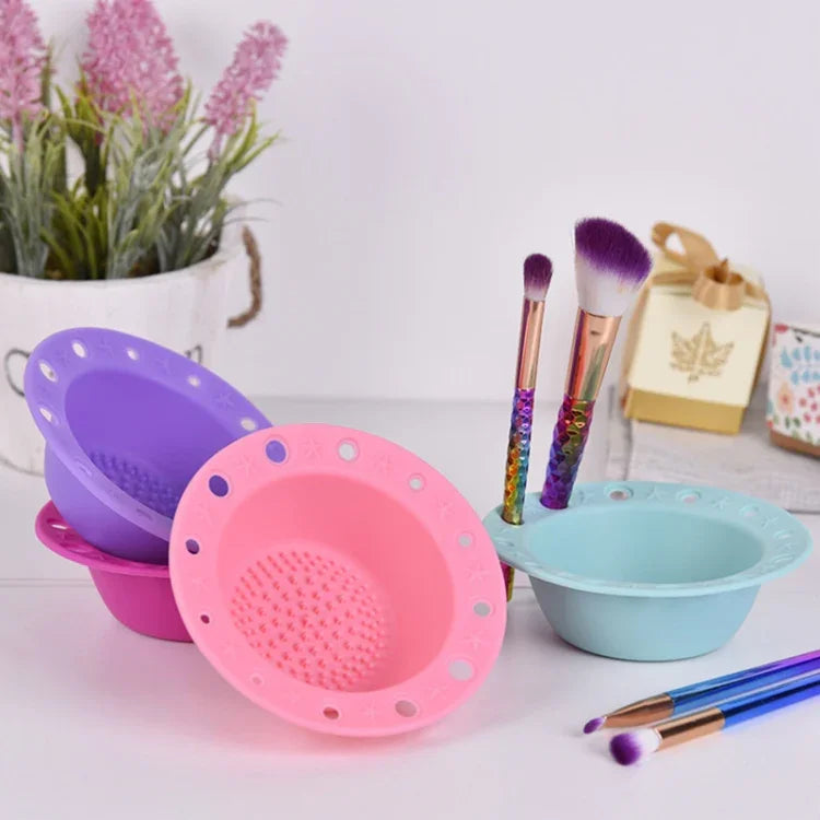 Outil de beauté plateau en silicone brosse de maquillage bol de nettoyage spécial
