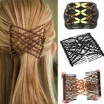 3 serre-têtes élastiques magiques pour femme, style vintage, accessoires de coiffure, chignon, peignes à cheveux en métal, épingles à cheveux