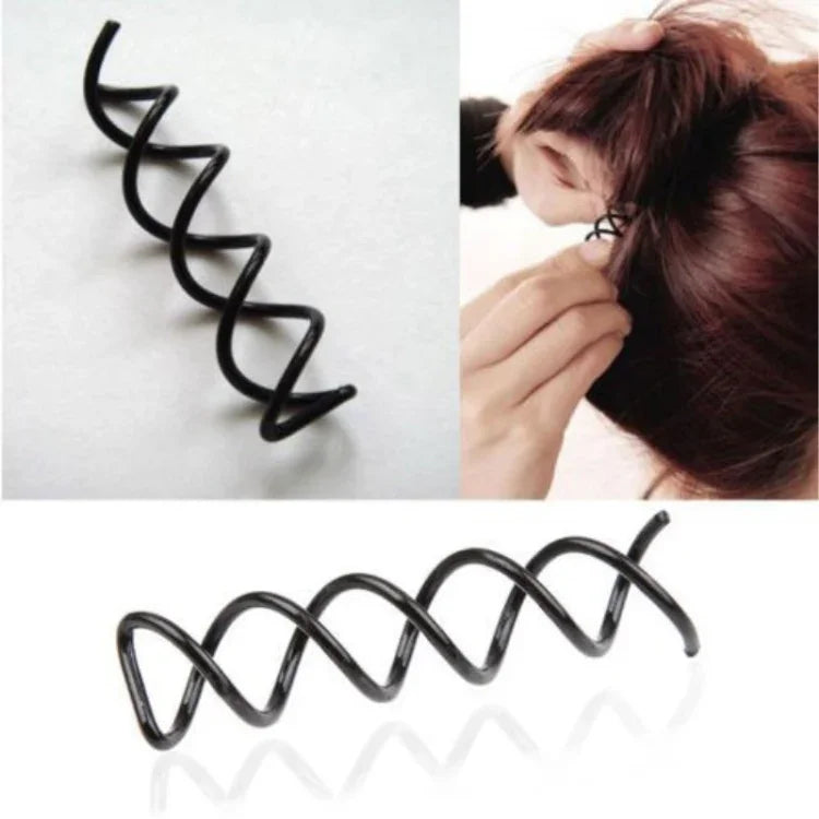 5 épingles à cheveux spirales, accessoires pour cheveux, épingle à cheveux, mandrin spiralé, serre-tête rond en forme de Y