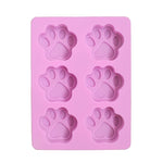 Moule en silicone en forme de patte de chien pour savon, crème glacée, gâteau au chocolat, lot de 3 pièces