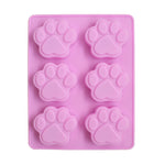 Moule en silicone en forme de patte de chien pour savon, crème glacée, gâteau au chocolat, lot de 3 pièces
