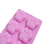 Moule en silicone en forme de patte de chien pour savon, crème glacée, gâteau au chocolat, lot de 3 pièces