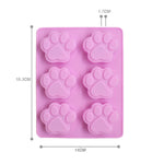 Moule en silicone en forme de patte de chien pour savon, crème glacée, gâteau au chocolat, lot de 3 pièces