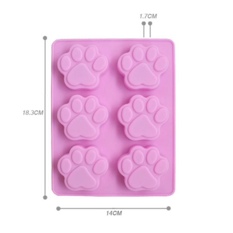 Moule en silicone en forme de patte de chien pour savon, crème glacée, gâteau au chocolat, lot de 3 pièces