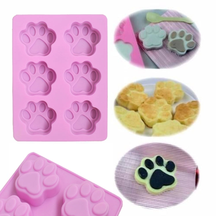 Moule en silicone en forme de patte de chien pour savon, crème glacée, gâteau au chocolat, lot de 3 pièces