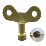 5 PCS Clé de Robinet en Laiton Massif Serrure Radiateur Plomberie Vidange Carrée Clé de Robinet, Diamètre Intérieur 6,25 mm
