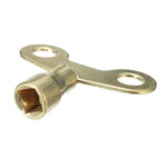 5 PCS Clé de Robinet en Laiton Massif Serrure Radiateur Plomberie Vidange Carrée Clé de Robinet, Diamètre Intérieur 6,25 mm