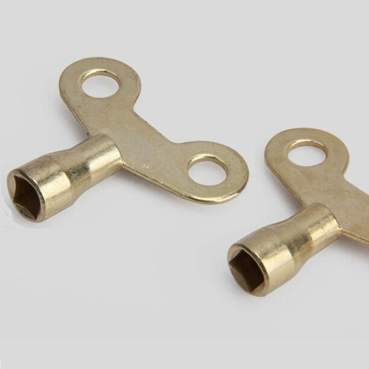 5 PCS Clé de Robinet en Laiton Massif Serrure Radiateur Plomberie Vidange Carrée Clé de Robinet, Diamètre Intérieur 6,25 mm