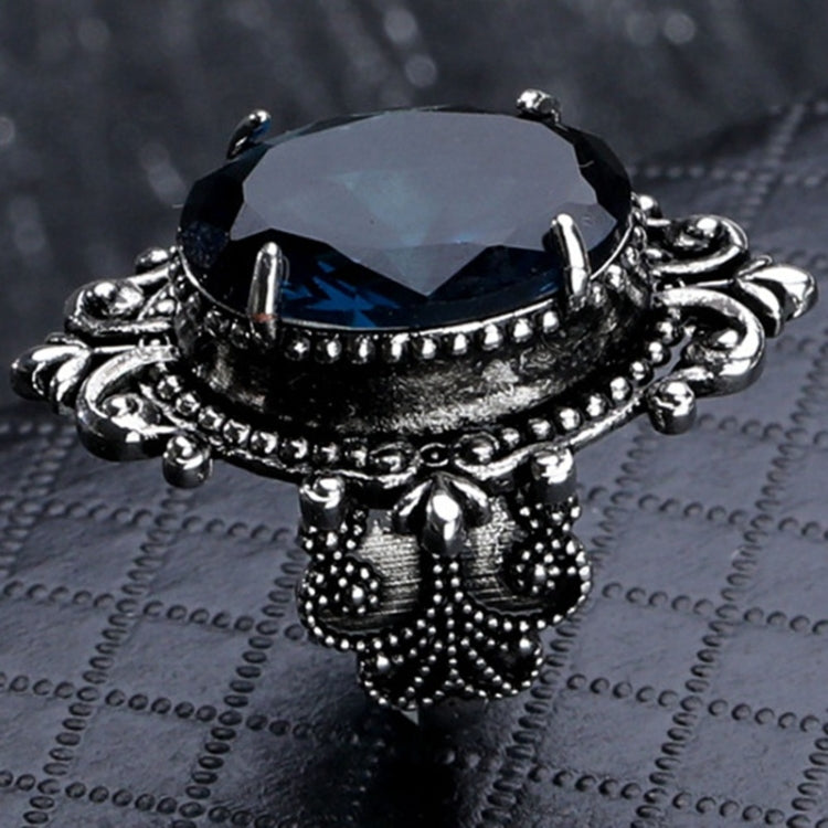Bague Topaze Bleue Océan Vintage en Forme d'Œuf d'Oie, 10, 6, 7, 8, 9