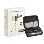 APEXEL APL-22X105 Kit d'objectifs universels 4 en 1 en métal pour téléphone portable avec téléobjectif 22X + Fisheye + Grand angle + Macro Starlight Polarisant