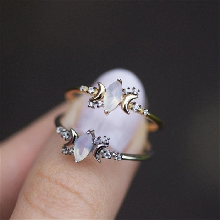 Bague Opale Blanche Femme Bagues de Fiançailles Cristaux, 10, 11, 5, 6, 7, 8, 9