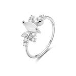 Bague Opale Blanche Femme Bagues de Fiançailles Cristaux, 10, 11, 5, 6, 7, 8, 9