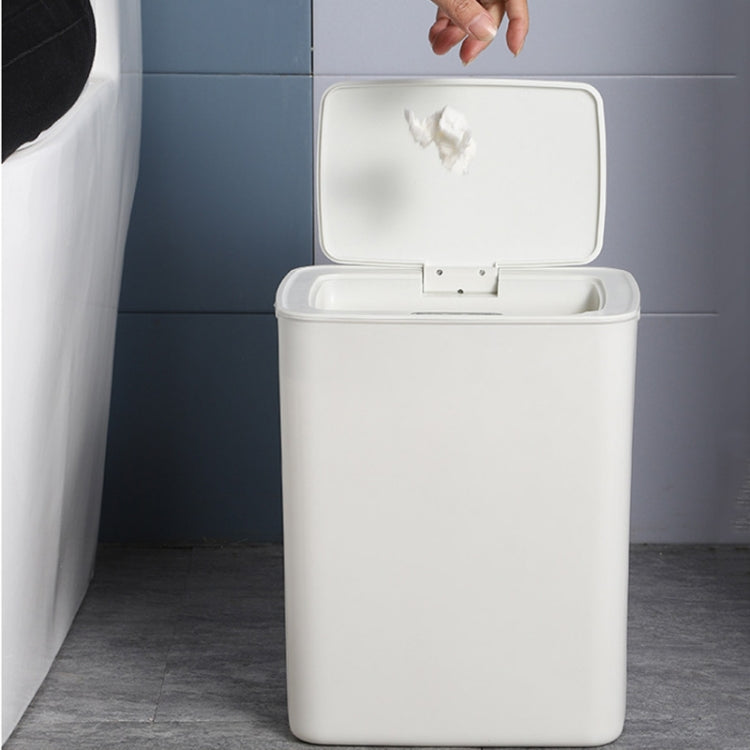Poubelle à induction intelligente entièrement automatique avec couvercle, pour salon, cuisine, salle de bain, type rechargeable