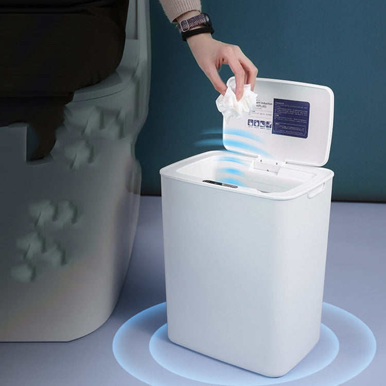 Poubelle à induction intelligente entièrement automatique avec couvercle, pour salon, cuisine, salle de bain, type rechargeable
