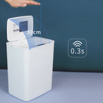 Poubelle à induction intelligente entièrement automatique avec couvercle, pour salon, cuisine, salle de bain, type rechargeable