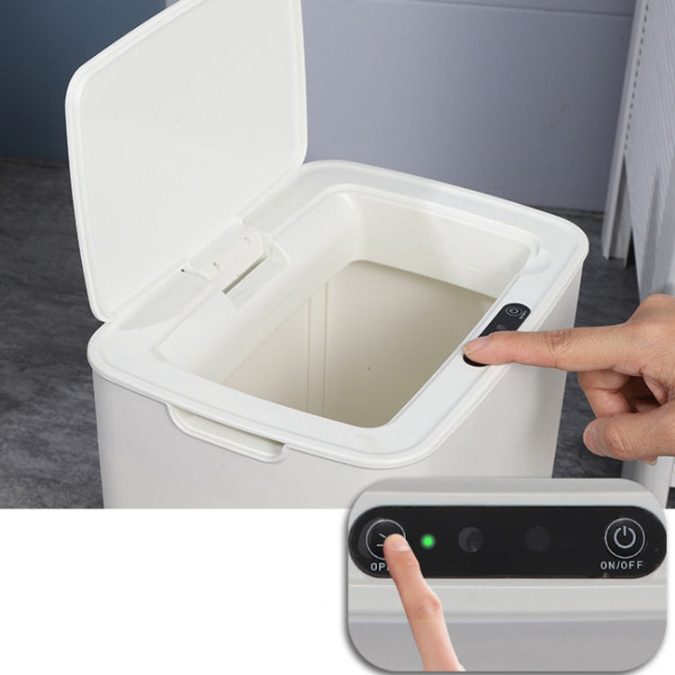 Poubelle à induction intelligente entièrement automatique avec couvercle, pour salon, cuisine, salle de bain, type rechargeable