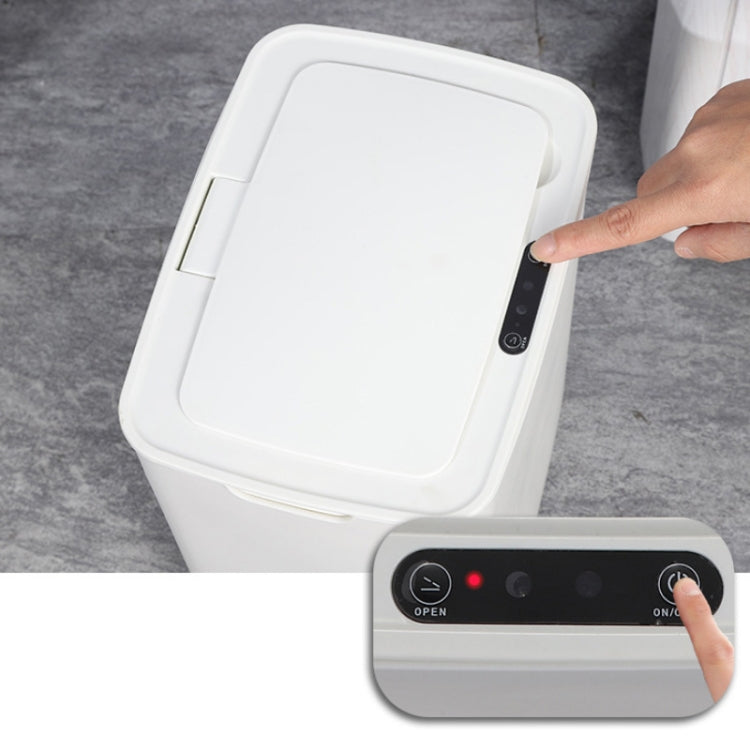 Poubelle à induction intelligente entièrement automatique avec couvercle, pour salon, cuisine, salle de bain, type rechargeable